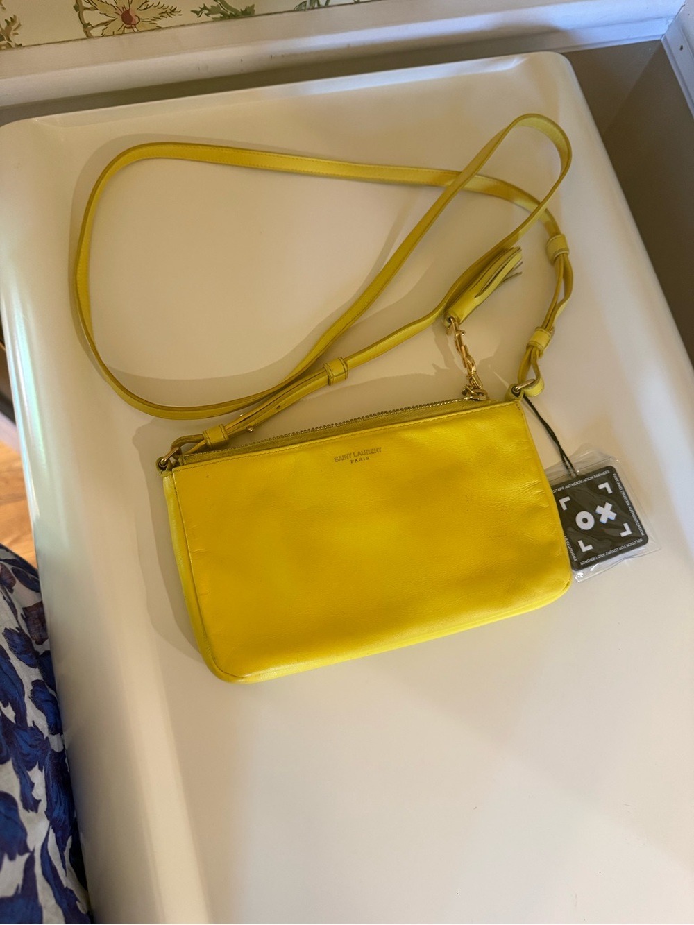 Saint Laurent Bright Yellow Leather Crossbody Bag